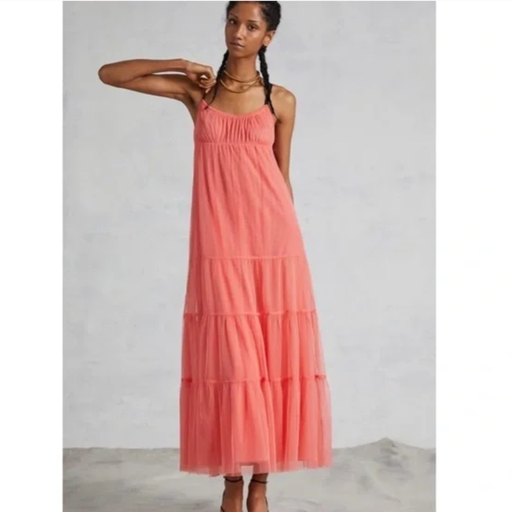Anthropologie Maeve Tulle Midi Dress - Small